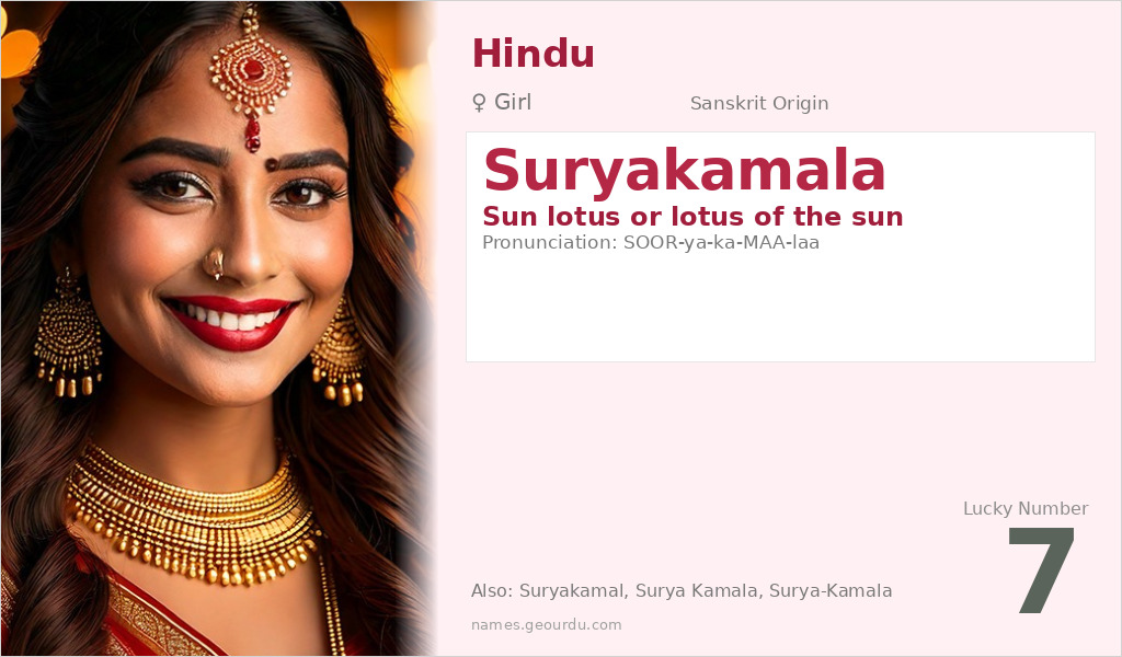 Suryakamala Name Meaning and Details