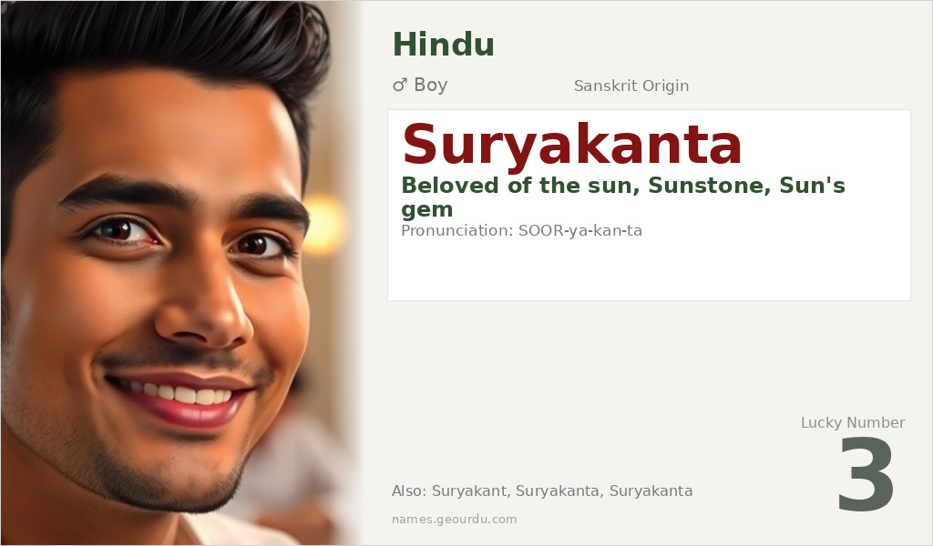 Suryakanta Name Meaning and Details