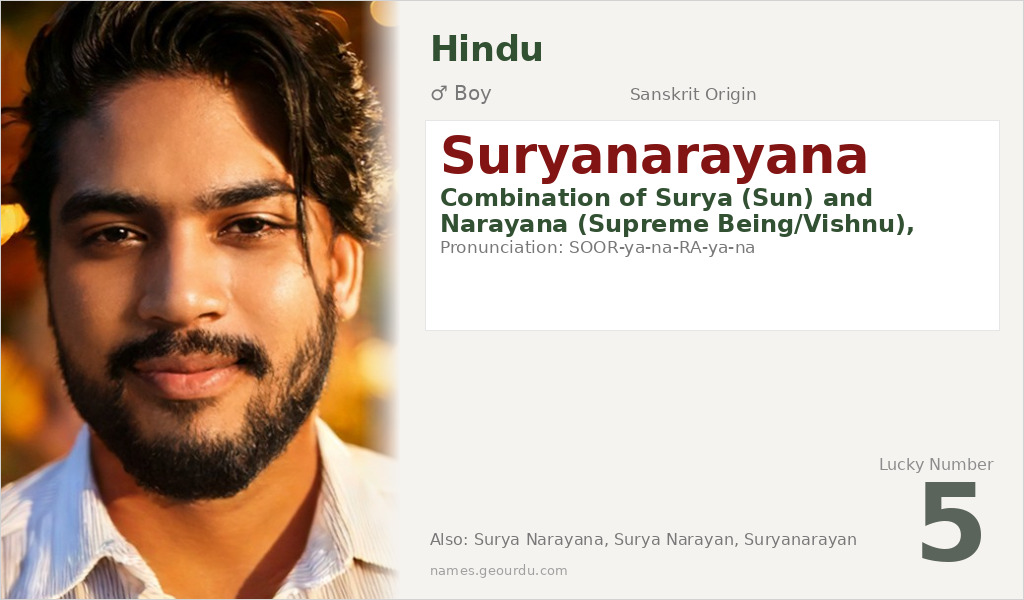 Suryanarayana Name Meaning and Details