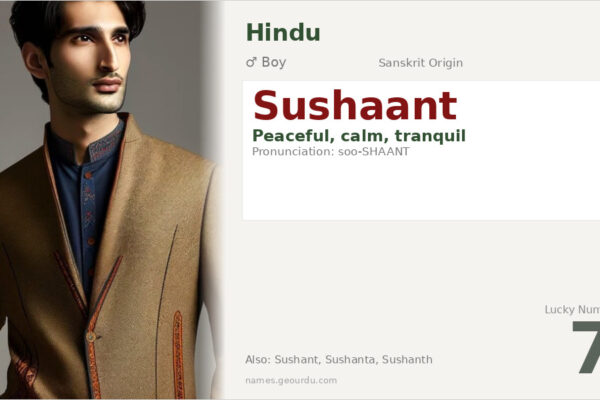 Sushaant Name Meaning — Sanskrit Origin, Boy Name & Details (2025)