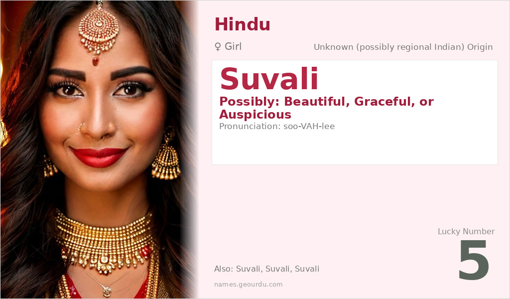 Suvali Name Meaning and Details