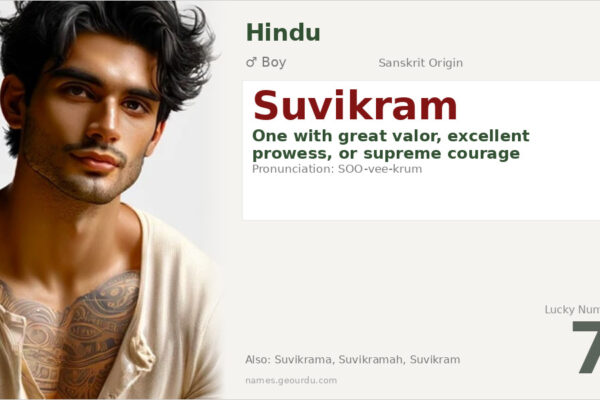 Suvikram Name Meaning — Sanskrit Origin, Boy Name & Details (2025)