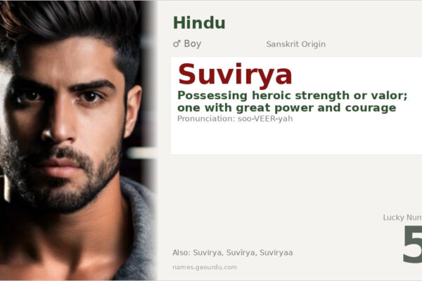 Suvirya Name Meaning — Sanskrit Origin, Boy Name & Details (2025)