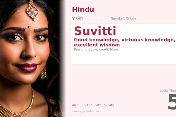 Suvitti Name Meaning — Sanskrit Origin, Girl Hindu Name & Details (2025)