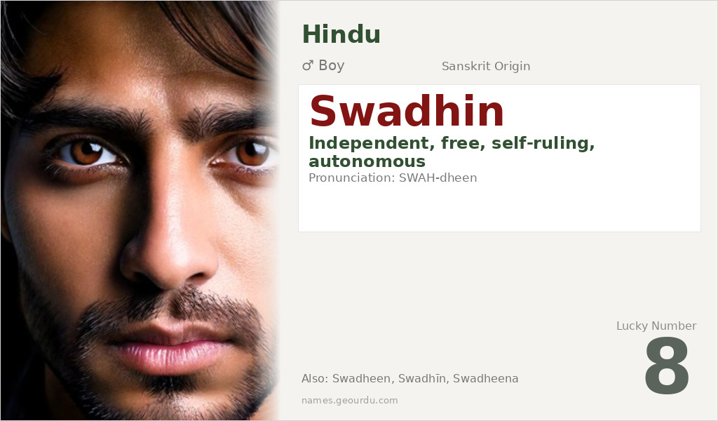 Swadhin Name Meaning and Details