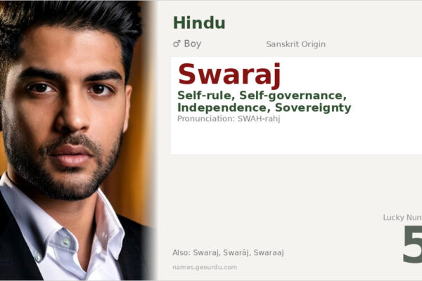 Swaraj Name Meaning — Sanskrit Origin, Boy Name & Details (2025)