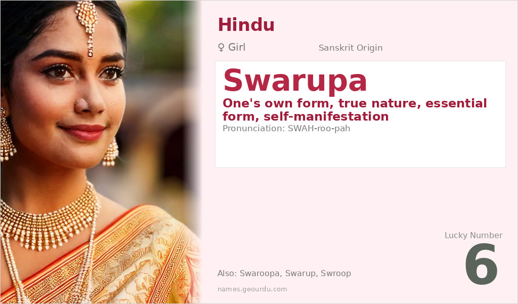Swarupa Name Meaning and Details
