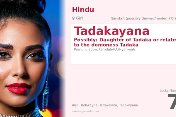 Tadakayana Name Meaning — Origin, Gender & Details (2025)