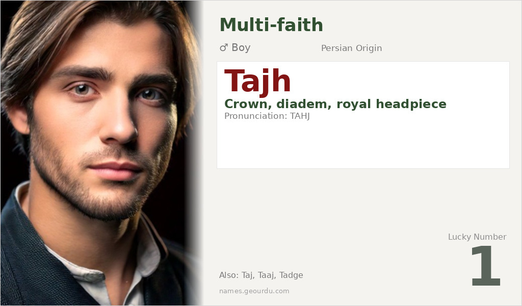 Tajh Name Meaning and Details