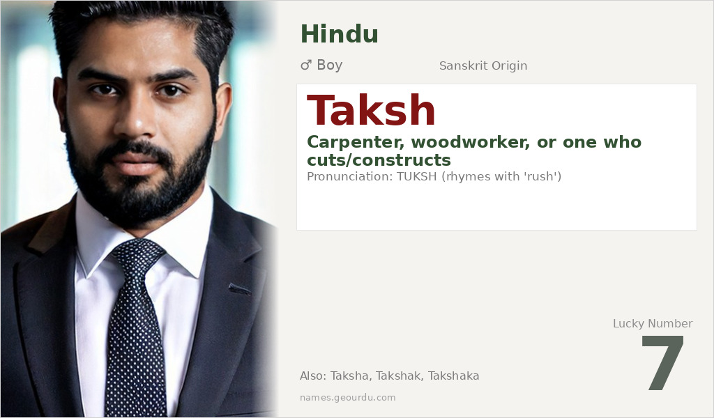 Taksh Name Meaning and Details