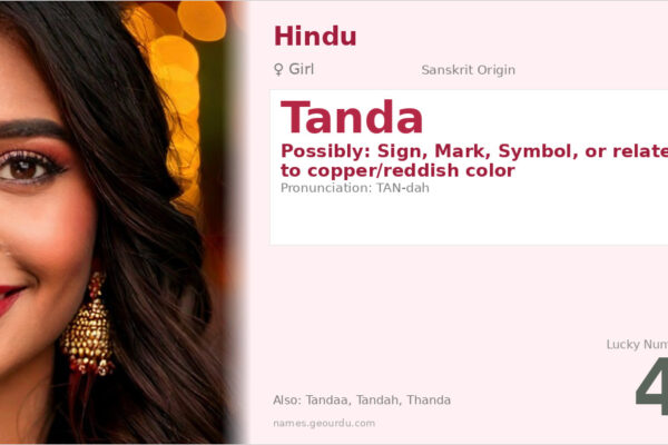 Tanda Name Meaning — Origin, Gender & Details (2025)