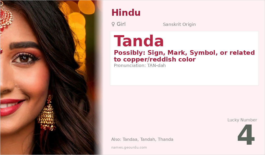 Tanda Name Meaning and Details