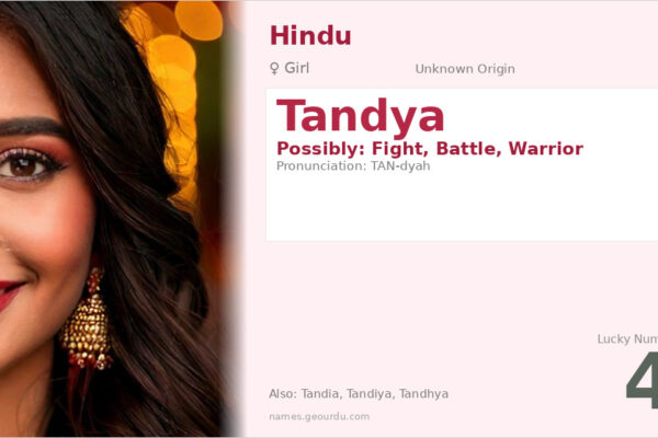 Tandya Name Meaning — Origin, Gender & Details (2025)