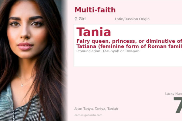 Tania Name Meaning — Latin/Russian Origin, Girl Name & Details (2025)