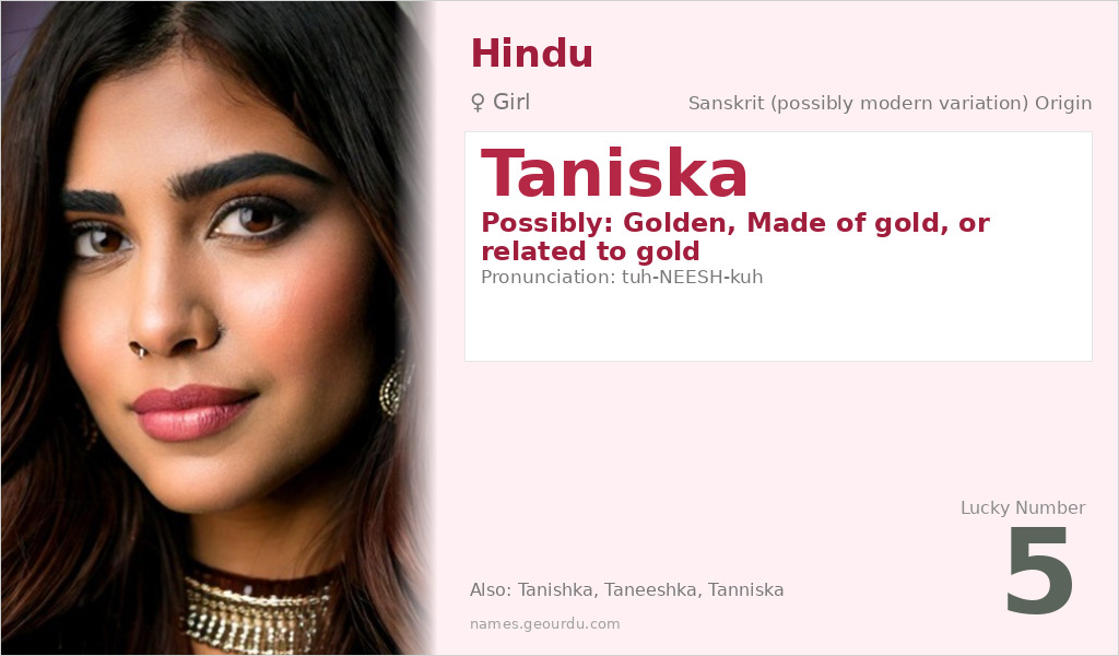 Taniska Name Meaning and Details