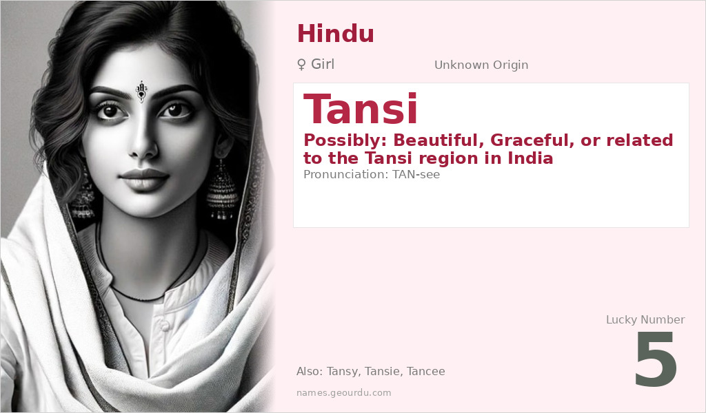 Tansi Name Meaning and Details