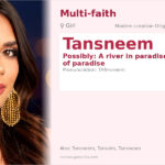 Tansneem Name Meaning and Details