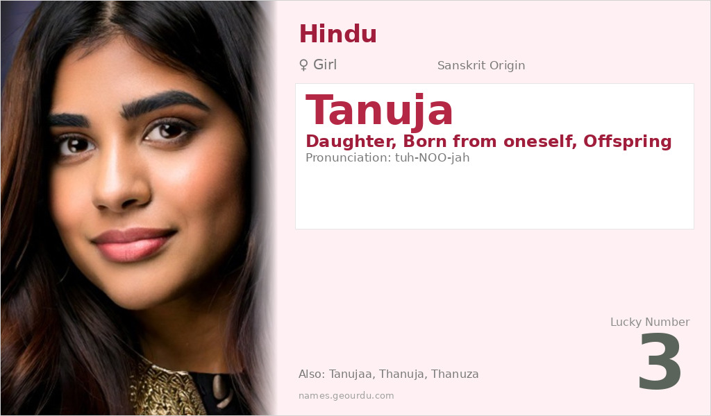 Tanuja Name Meaning and Details