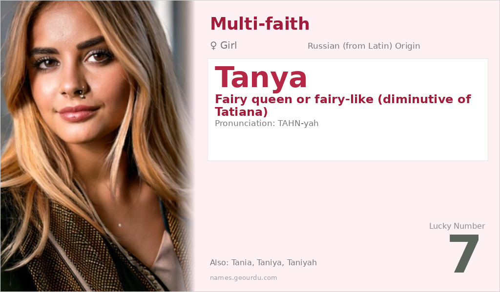 Tanya Name Meaning and Details