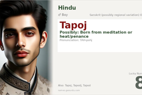 Tapoj Name Meaning — Origin, Gender & Details (2025)
