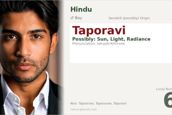 Taporavi Name Meaning — Origin, Gender & Details (2025)