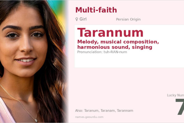 Tarannum Name Meaning — Persian Origin, Girl Name & Details (2025)