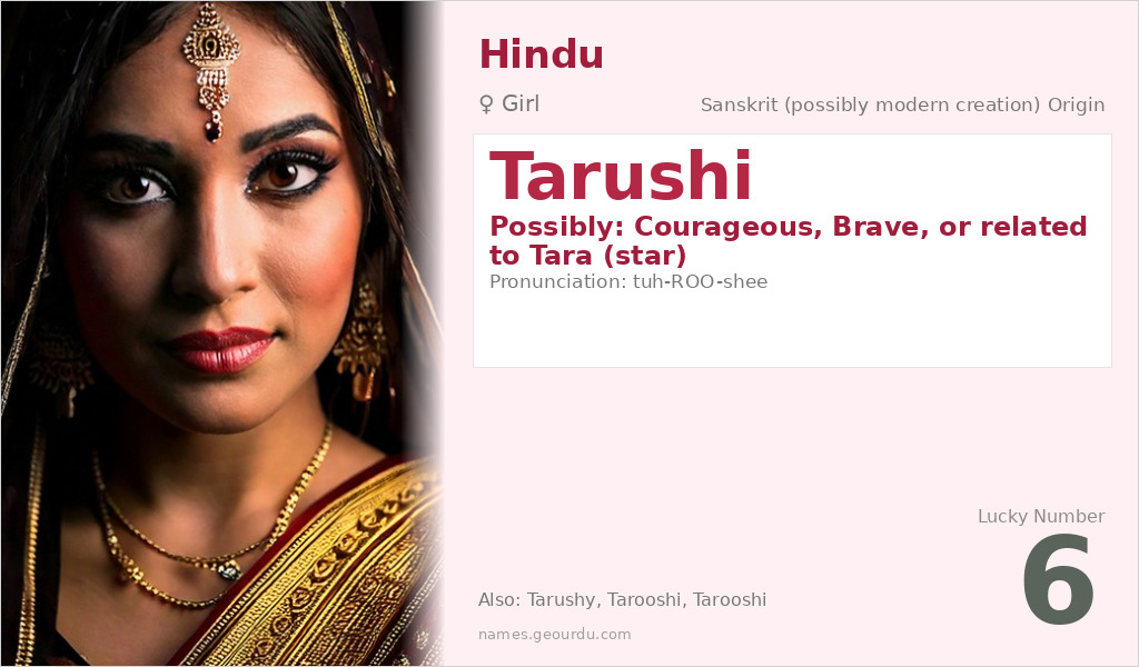 Tarushi Name Meaning and Details