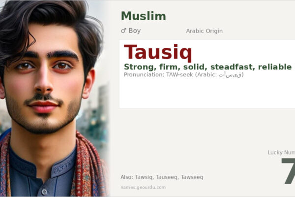 Tausiq Name Meaning — Arabic Origin, Boy Name & Details (2025)