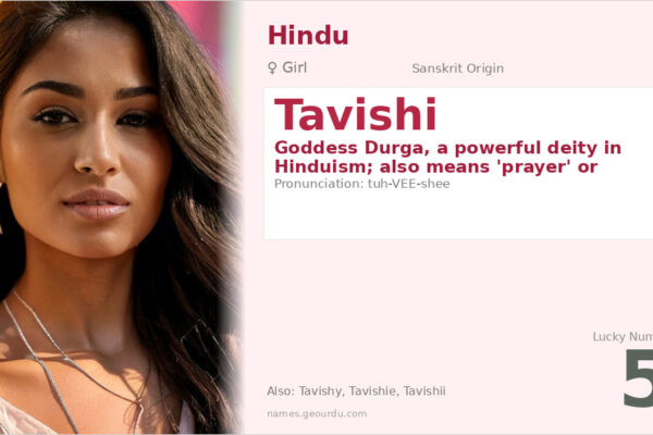 Tavishi Name Meaning — Sanskrit Origin, Goddess Durga & Details (2025)