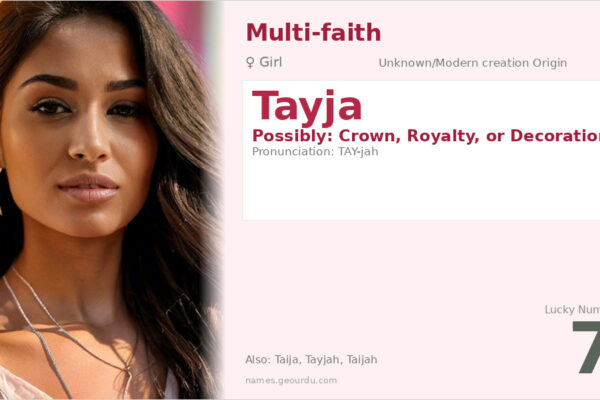 Tayja Name Meaning — Origin, Gender & Details (2025)