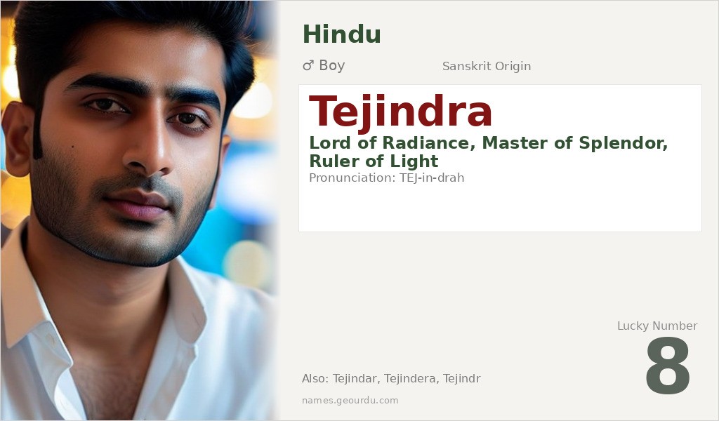 Tejindra Name Meaning and Details