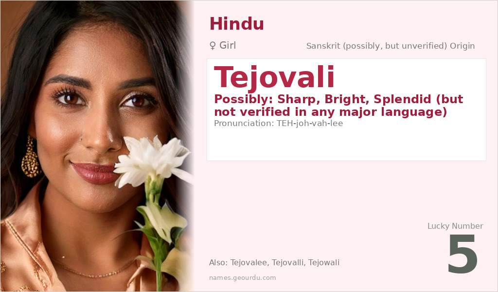 Tejovali Name Meaning and Details