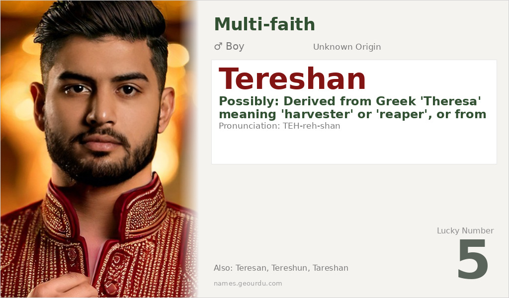 Tereshan Name Meaning and Details