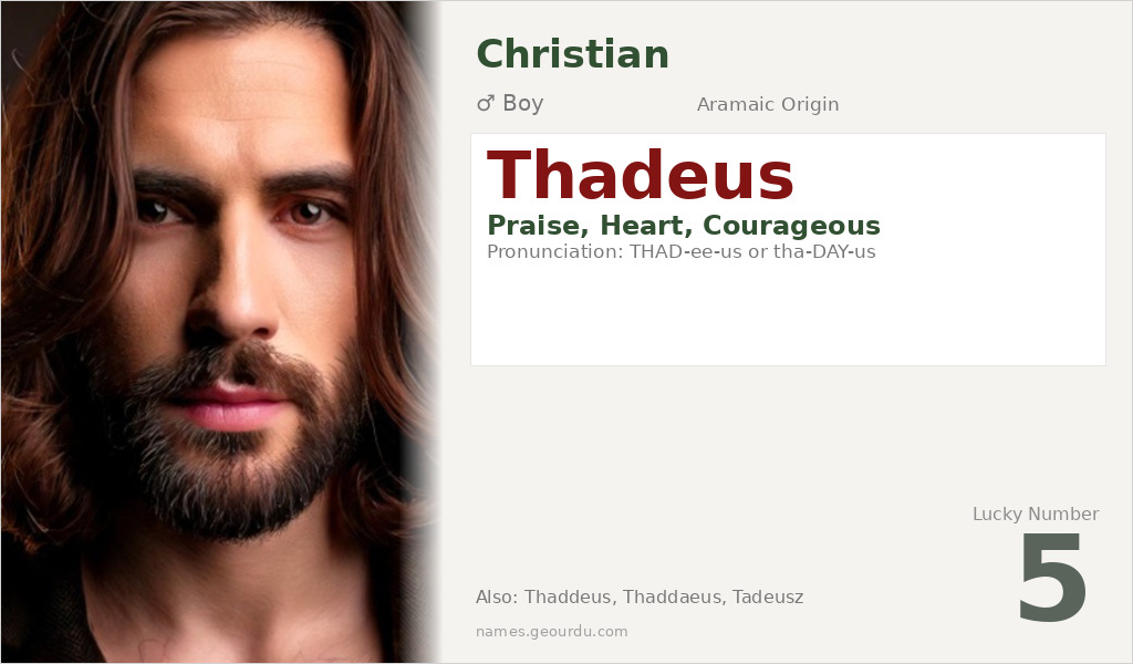 Thadeus Name Meaning and Details