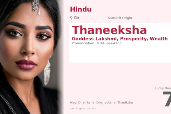 Thaneeksha Name Meaning — Sanskrit Origin, Goddess Lakshmi & Details (2025)