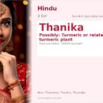 Thanika Name Meaning and Details