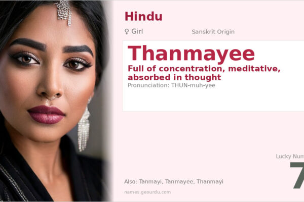 Thanmayee Name Meaning — Sanskrit Origin, Girl Name & Details (2025)