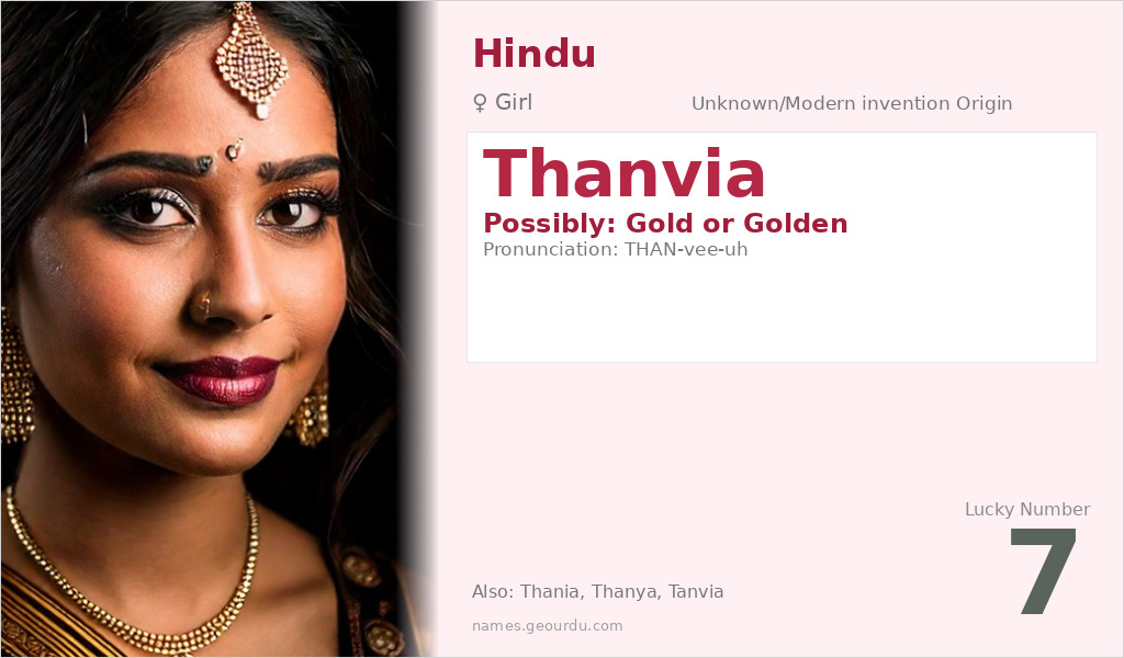 Thanvia Name Meaning and Details