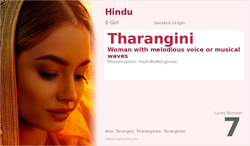 Tharangini Name Meaning and Details