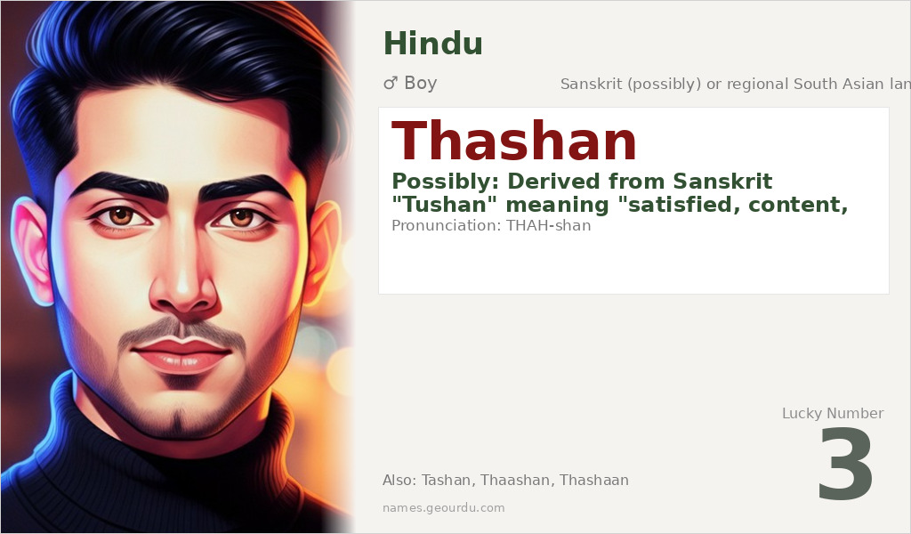 Thashan Name Meaning and Details