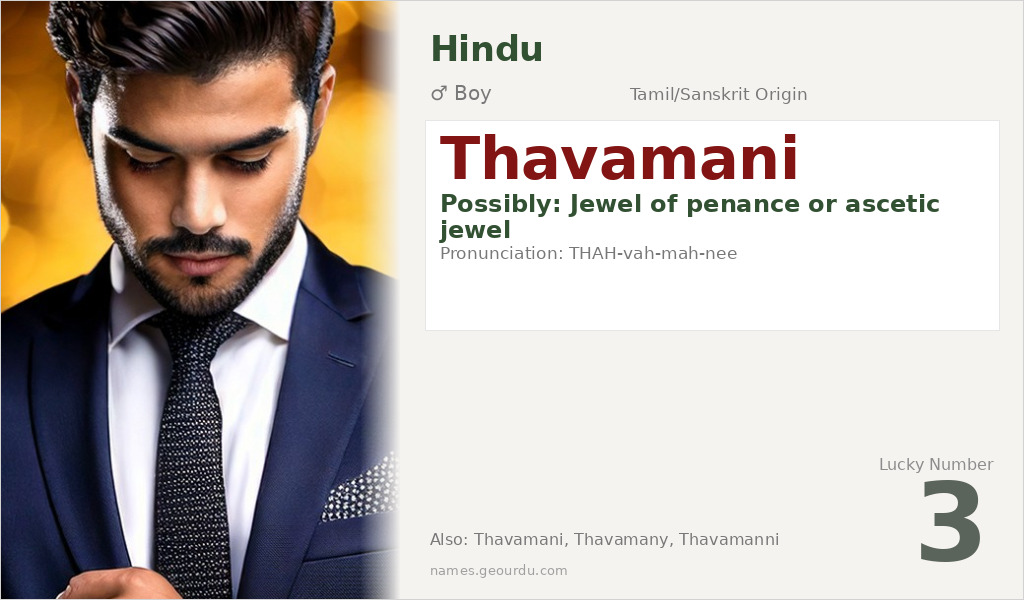 Thavamani Name Meaning and Details