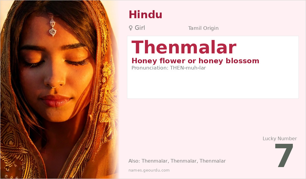 Thenmalar Name Meaning and Details