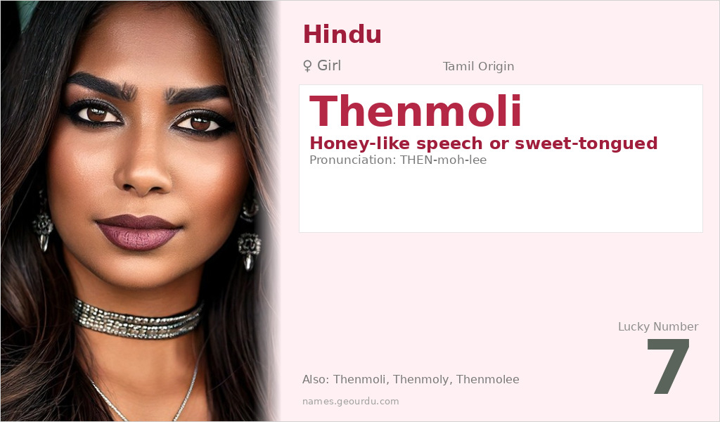 Thenmoli Name Meaning and Details