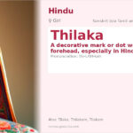 Thilaka Name Meaning and Details