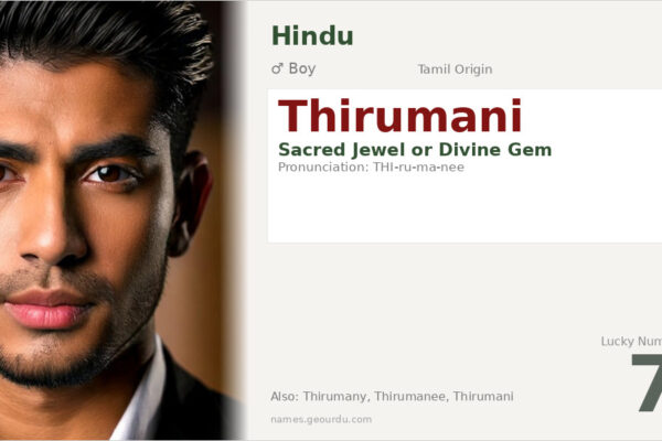 Thirumani Name Meaning — Sacred Jewel, Tamil Origin & Details (2025)