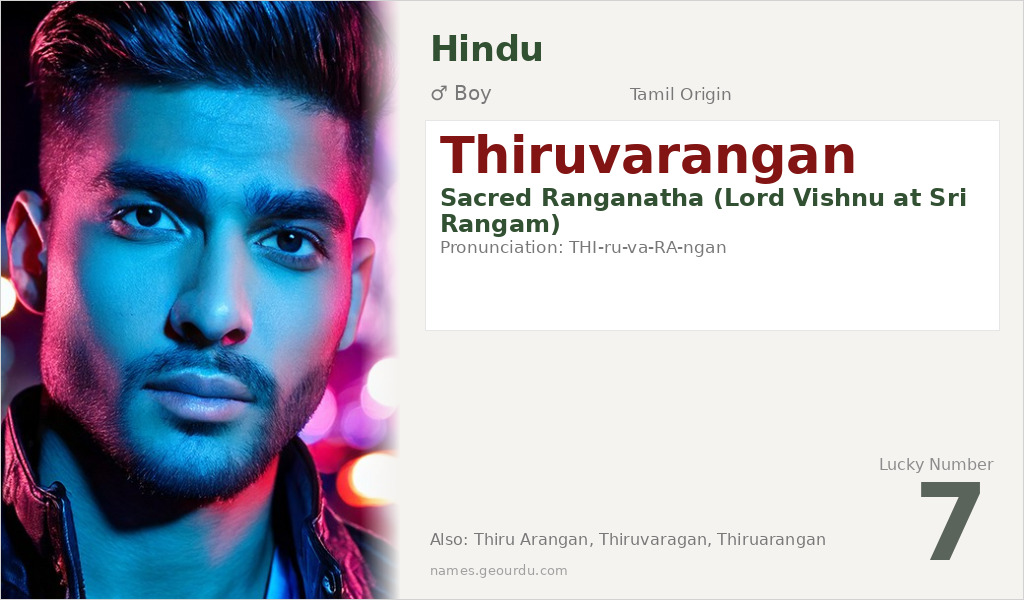 Thiruvarangan Name Meaning and Details