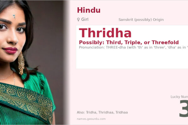 Thridha Name Meaning — Origin, Gender & Details (2025)