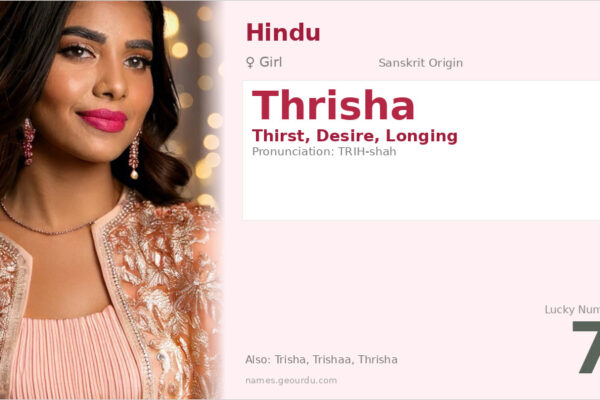 Thrisha Name Meaning — Sanskrit Origin, Girl Name & Details (2025)