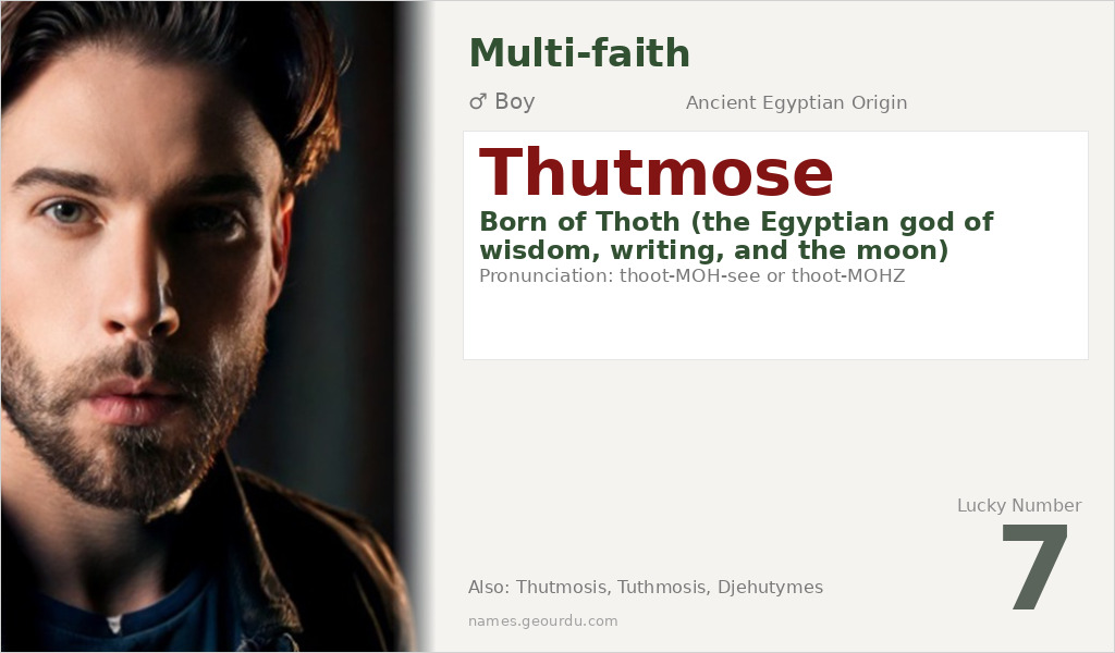 Thutmose Name Meaning and Details
