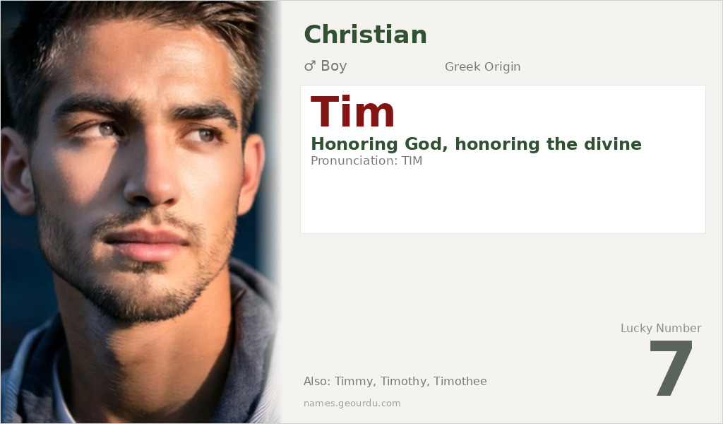 Tim Name Meaning and Details